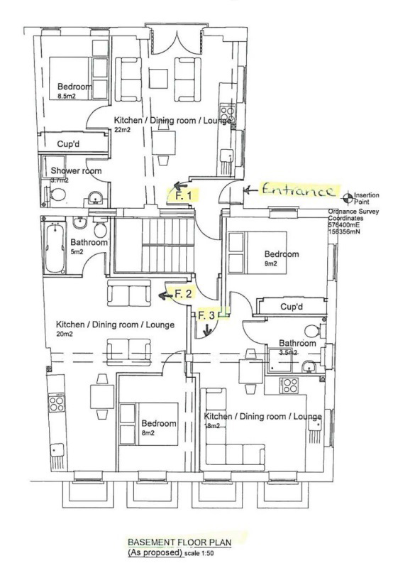 Lot: 60 - SUBSTANTIAL FREEHOLD RESIDENTIAL INVESTMENT COMPRISING NINE FLATS - Basement Plan